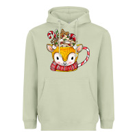 Matcha coffee cups animal Heavyweight Hoodie - CowhideDigitalArt