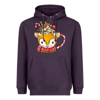 Plum coffee cups animal Heavyweight Hoodie - CowhideDigitalArt