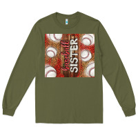 Army Green baseball sister Long Sleeve Tee - TumblerDesignByShophia