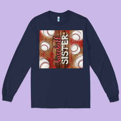Baseball Sister Long Sleeve Tee Designed By Tumblerdesignbyshophia