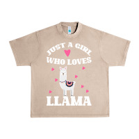 French Oak Llama Just A Girl Who Loves Llamas Urban Heavy Tee - Bettercallsaul