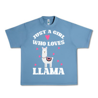 Pebble Blue Llama Just A Girl Who Loves Llamas Urban Heavy Tee - Bettercallsaul