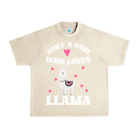 Sandshell Llama Just A Girl Who Loves Llamas Urban Heavy Tee - Bettercallsaul