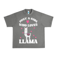 Llama Just A Girl Who Loves Llamas Urban Heavy Tee | Teevron