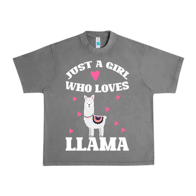 Llama Just A Girl Who Loves Llamas Urban Heavy Tee by Bettercallsaul | Teevron
