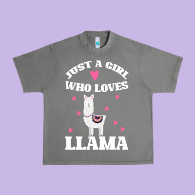 Llama Just A Girl Who Loves Llamas Urban Heavy Tee Designed By Bettercallsaul