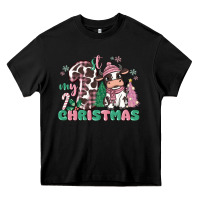 Black my first christmas cow Heavy Core Tee - MaliasSmallBusiness
