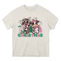 Cream my first christmas cow Heavy Core Tee - MaliasSmallBusiness
