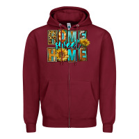Burgundy Western Home Sweet Home Zipper Hoodie - FaDigitalArtStudio