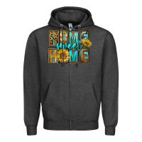 Charcoal Heather Western Home Sweet Home Zipper Hoodie - FaDigitalArtStudio