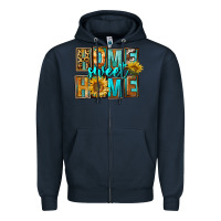 Navy Western Home Sweet Home Zipper Hoodie - FaDigitalArtStudio