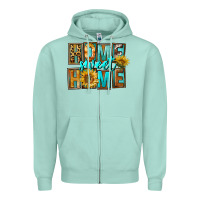 Seafoam Western Home Sweet Home Zipper Hoodie - FaDigitalArtStudio