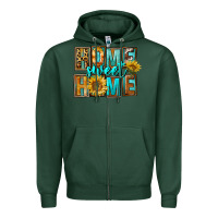 Sports Green Western Home Sweet Home Zipper Hoodie - FaDigitalArtStudio