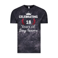 Cloud Black 18 years of being awesome, 18 year old birthday gi Vintage Tee - tuanDangUi