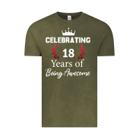Vintage Olive 18 years of being awesome, 18 year old birthday gi Vintage Tee - tuanDangUi