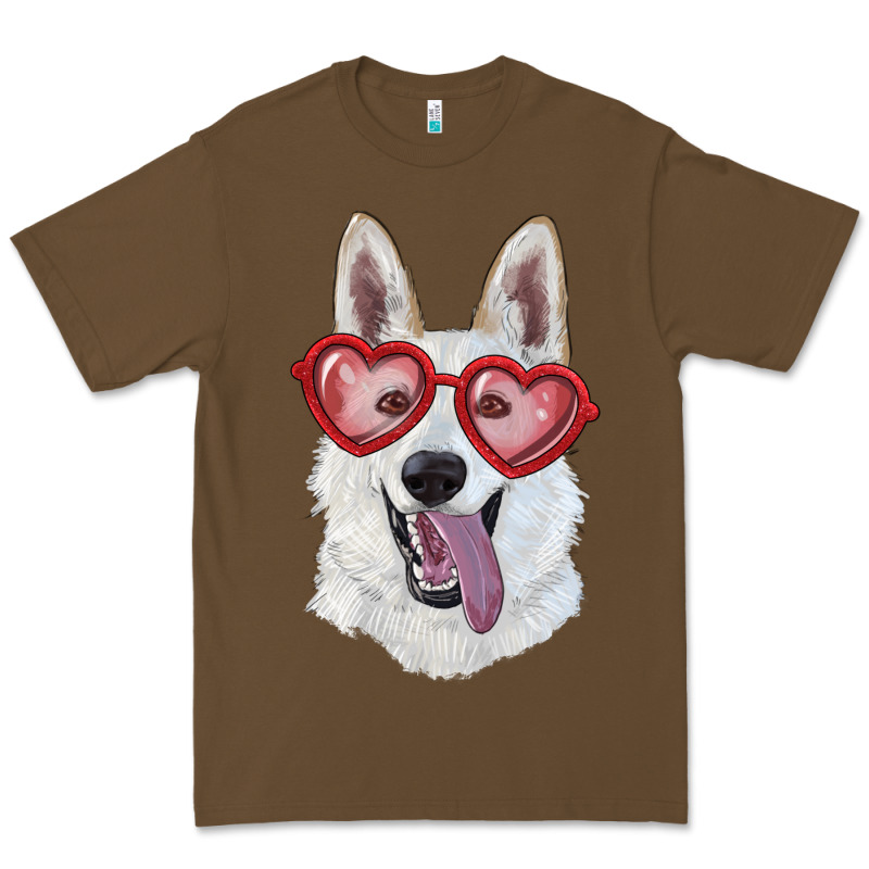 White Shepherd With Love Glasses Premium Tee by RanaPortraitStore | Teevron