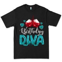 Black birthday diva turquoise Premium Tee - MaliasSmallBusiness
