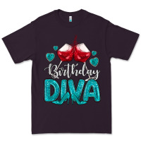 Plum birthday diva turquoise Premium Tee - MaliasSmallBusiness