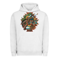 Pigment Lunar Rock bucking bronco aztec shape background Urban Hoodie - Artiststas