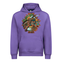 Tulip bucking bronco aztec shape background Urban Hoodie - Artiststas