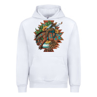 White bucking bronco aztec shape background Urban Hoodie - Artiststas