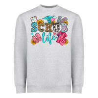 Heather Grey scrub life olivia Heavyweight Sweatshirt - OliviaCreatesArt