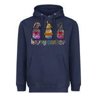 Navy Happy Easter Heavyweight Hoodie - CowhideDigitalArt