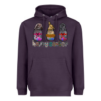Plum Happy Easter Heavyweight Hoodie - CowhideDigitalArt