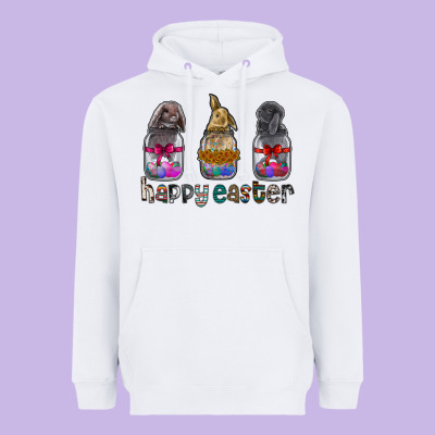 Happy Easter Heavyweight Hoodie Designed By Cowhidedigitalart