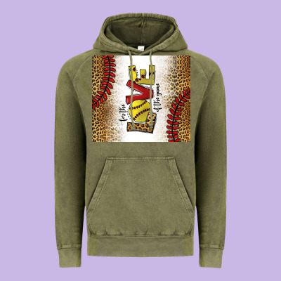 For The Love Of The Game Softball Vintage Hoodie Designed By Chombo