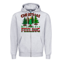 Heather Grey christmas isn't a season it's a feeling Zipper Hoodie - BundleAndBundleShop