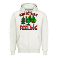 Oatmeal Heather christmas isn't a season it's a feeling Zipper Hoodie - BundleAndBundleShop