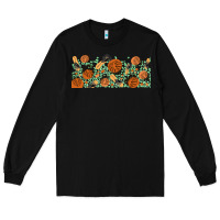 Black boho plant Long Sleeve Tee - TumblerDesignByShophia