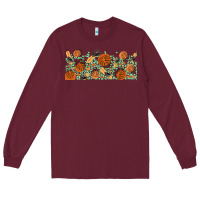 Burgundy boho plant Long Sleeve Tee - TumblerDesignByShophia