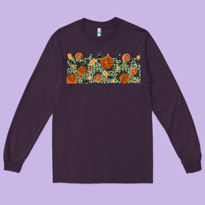 Boho Plant Long Sleeve Tee Designed By Tumblerdesignbyshophia