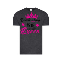 Vintage Black Celebrating With the 18th Birthday Queen Vintage Tee - Bettercallsaul