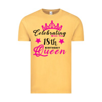 Vintage Mustard Celebrating With the 18th Birthday Queen Vintage Tee - Bettercallsaul