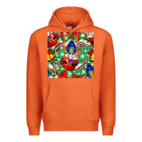 Carrot christmas coffee cups bell and candy cane with leopard and plaid Premium Hoodie - BundleAndBundleShop