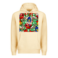 Pina Colada christmas coffee cups bell and candy cane with leopard and plaid Premium Hoodie - BundleAndBundleShop