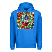 True Royal christmas coffee cups bell and candy cane with leopard and plaid Premium Hoodie - BundleAndBundleShop