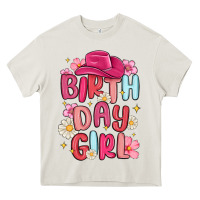 Cream birthday girl Heavy Core Tee - MaliasSmallBusiness