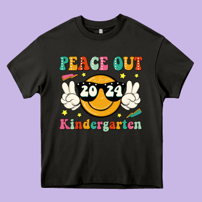 Peace Out 2024 Kindergarten Heavy Core Tee Designed By Jahusdesignshop