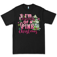 Black im dreaming of a pink christmas Premium Tee - MaliasSmallBusiness