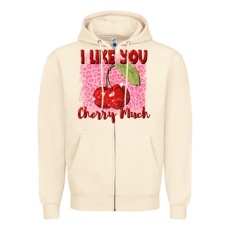 I Like You Cherry Much Zipper Hoodie by FaDigitalArtStudio | Teevron