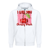 White i like you cherry much Zipper Hoodie - FaDigitalArtStudio