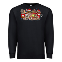 Black Christmas Dog Coffee Premium Sweatshirt - CowhideDigitalArt