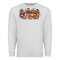 Dove Grey Christmas Dog Coffee Premium Sweatshirt - CowhideDigitalArt