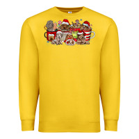 Lemon Christmas Dog Coffee Premium Sweatshirt - CowhideDigitalArt