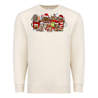 Sandshell Christmas Dog Coffee Premium Sweatshirt - CowhideDigitalArt