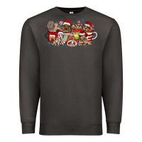 Smoke Christmas Dog Coffee Premium Sweatshirt - CowhideDigitalArt